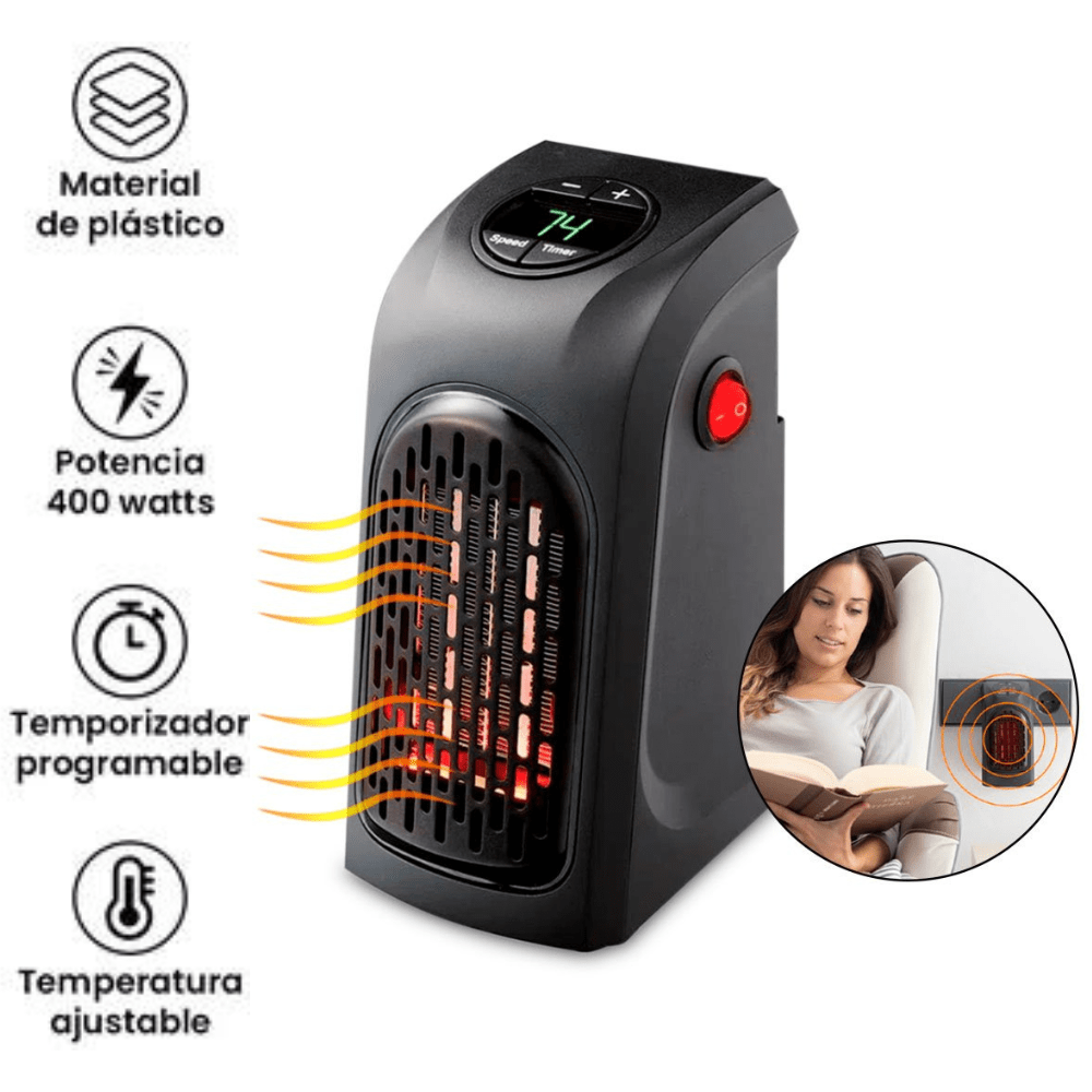 Mini Calefactor Portátil con Pantalla LED 🔥